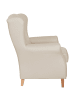 58 aufm Kessel OHRENSESSEL Karlen Bezug Kunstleder Buche natur / beige