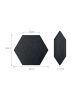 relaxdays 18 x Akustikplatten „Hexagon“ in Schwarz – 30 x 26 cm