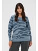 KAFFE curve Strickpullover KCsandia Loose fit in Windward Blu/Bering Sea Animal