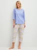 Calida Pyjama in harmony blue print