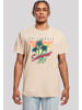 F4NT4STIC T-Shirt California Palmen Retro in sand
