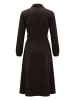 Zero  Cordkleid mit Bindegürtel in Black Coffee