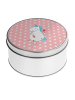 Mr. & Mrs. Panda Blechdose rund Einhorn Baby ohne Spruch in Rot Pastell