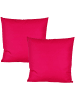 JACK 2er Set Outdoor Kissenhülle 45x45cm Uni in Himbeere