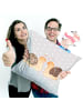Mr. & Mrs. Panda Kissen Schnecken Liebe ohne Spruch in Grau Pastell