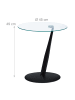 relaxdays Beistelltisch in Schwarz - (H)49 x Ø 45 cm