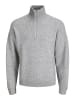 Jack & Jones Sweatshirt mit halbem Reißverschluss in Light Grey Melange
