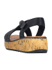 rieker Plateau Sandaletten in Schwarz