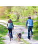 relaxdays Fahrradleine Hund in Silber - (B)21,5 x (H)47 x (T)5 cm
