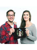 Mr. & Mrs. Panda Mauspad Hase Blume ohne Spruch in Schwarz
