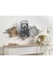 Beliani Wandobjekt SALLINS Schwarz/Grau/Braun - (W) 115 x (H) 48 x (L) 6 cm Horizontal