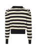 Nolie Damen Strickpullover in Wollweiss Schwarz