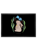 Mr. & Mrs. Panda Matte Hase Blume ohne Spruch in Schwarz