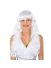tectake Wunderschöne, gelockte, lange Haare, weiß