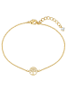 Lulu & Jane Armband Lebensbaum aus Messing mit Zirkonia in gelbgold
