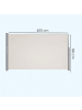 SONGMICS Seitenmarkise Sheld in Beige - (B)400 x (H)180 cm