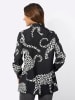 Sieh an! Longbluse in schwarz-ecru-bedruckt
