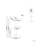 Beliani 2er-Set Drehhocker NEUM in Transparent/Silber