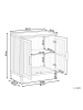 Beliani Gartenschrank IVREA in Braun/Grau - (W) 80 x (H) 92 x (L) 50 cm