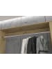 Inn.Furn Garderoben-Set in Artisan Eiche 121 cm, Komplettset mit Kleiderstange