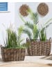 Beliani 2er-Set Outdoor Blumentopf ORMOS in Braun