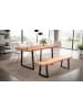 KADIMA DESIGN Esszimmertisch 160x80x76 cm Massivholz / Metall Esstisch