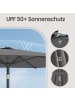 SONGMICS Sonnenschirm Sheld in Grau - (H)239 x Ø270 cm