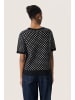 Soaked in Luxury Strickpullover SLGya Gerade Passform in Black w Sandshell Dot