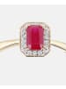 Diamant L'éternel Ring aus 375 Gelbgold mit Diamant mit Rubin