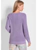 GOLDNER Kurzgröße:  Eleganter Rippenstrick mit U-Boot-Ausschnitt in flieder