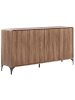 Beliani Sideboard COWELL in Braun/Schwarz - (W) 160 x (H) 82 x (L) 40 cm