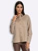 Heine Lederimitat-Bluse in beige
