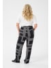 KAFFE curve Casual Hose KCdonna Regular fit in Black/Beige Graphic Lines