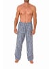 NORMANN Schlafanzug Pyjama Hose lang kariert Baumwolle - 79836 in grau