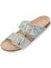 palado Pantoletten in l. blau/ gold jeans