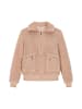 Swirly Women Jacket in Beige