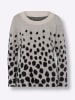 Heine Jacquard-Pullover in sand-schwarz-gemustert