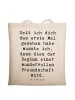 Mr. & Mrs. Panda Tote Bag Spruch Neue Freunde finden mit Spruch in Creme