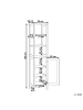Beliani Badezimmerschrank ALAMOS in Weiß/Braun - (W) 40 x (H) 160 x (L) 30 cm