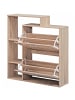 KADIMA DESIGN Schuhkipper Holz für 12 Paar Schuhe: Sonoma Eiche, Modernes Design, Metallgriffe