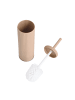 Zeller WC-Bürste mit Metallbehälter BRASS TONE in Mandelfarben, Ø 9,7 cm