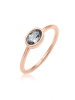 Elli Ring 925 Sterling Silber Oval, Verlobungsring in Rosegold