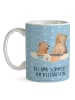 Mr. & Mrs. Panda Kaffeetasse Oma Backen mit Spruch in Blau Pastell