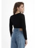 myMo Damen Langarmtop in Schwarz