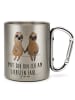Mr. & Mrs. Panda Kaffeetasse Faultier Pärchen mit Spruch in Silber