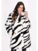 faina Damen Coat in Weiss Schwarz