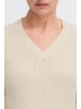 Oxmo V-Ausschnitt-Pullover OXFSinvi in Beige