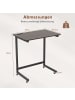 COSTWAY Beistelltisch mit Rollen 60 x 39,5 x 66 cm in Braun