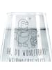 Mr. & Mrs. Panda Trinkglas Smörle Winterzeit mit Spruch in Transparent