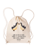Mr. & Mrs. Panda Sportbeutel Pinguine Kuss mit Spruch in Creme